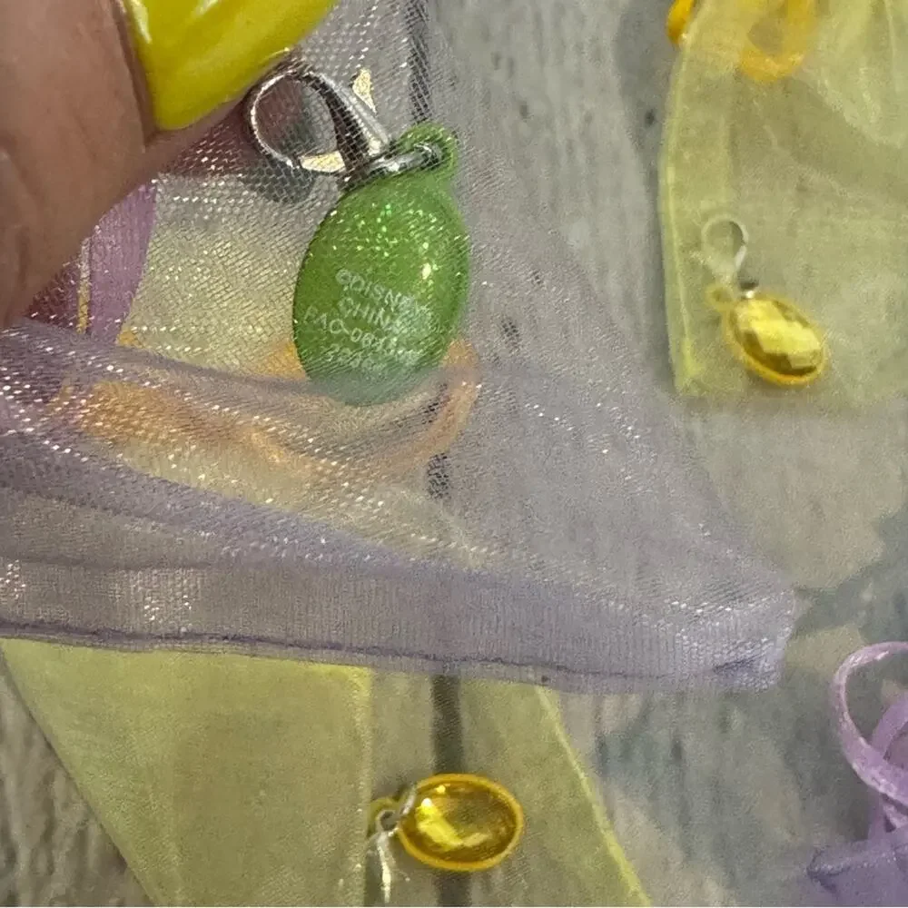 Disney Set of 6 Bracelet Charms (Green and Yellow Charms)